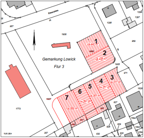 Elsenpass numbered residential plots