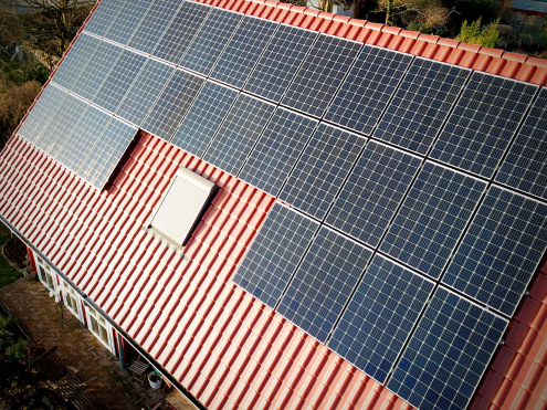 Photovoltaic system on a roof