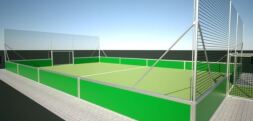  Sketch of the new football pitch in the Barlo district. 
