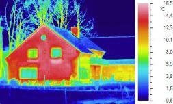 Thermogram Energy-efficient refurbishment can eliminate weak points in the house, especially in older buildings.