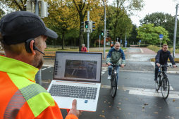  Bocholt's first AI-supported traffic lights are located on Uhlandstraße, at the crossing to the Aasee lake. 