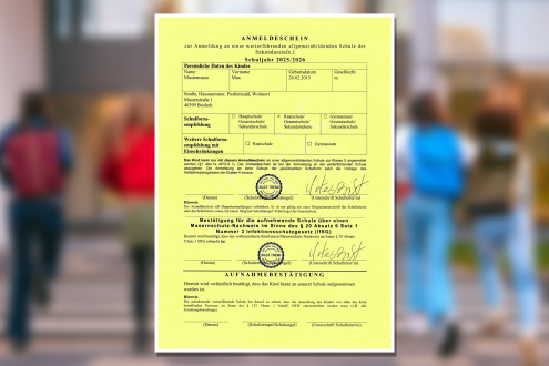 This is what it looks like, the yellow registration form.