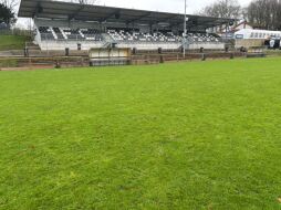  Der Rasenplatz im Stadion \