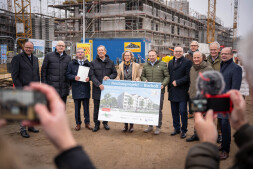  Een groot deel van de flats in de nieuwe wijk \